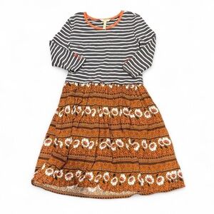 Matilda Jane Winsome Dress Womens Small Mixed Print Striped Floral Boutique